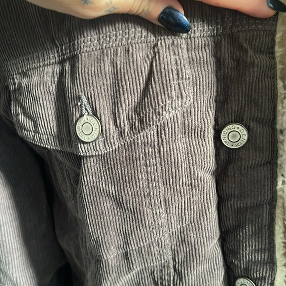 Distortion mens denim and Sherpa lined jacket - Picture 3 of 4